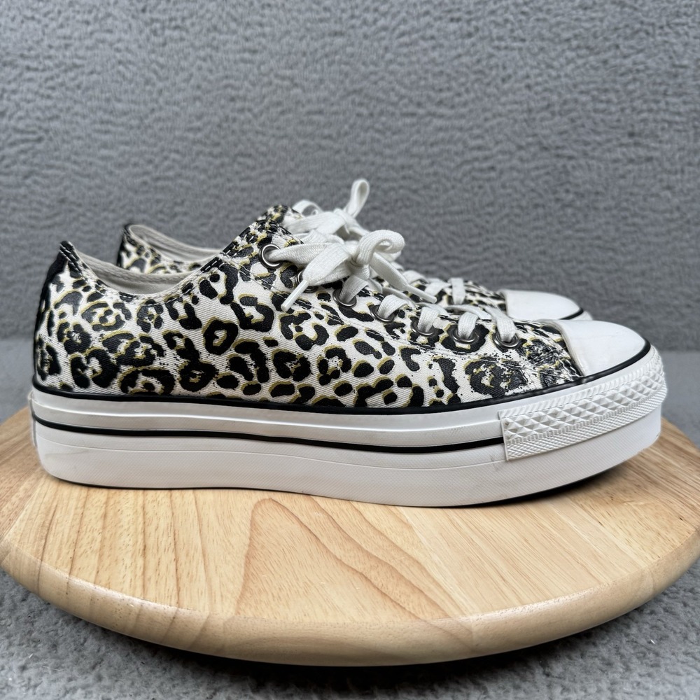 Converse Shoes Womens Size 11 Leapord Print CTAS Low Top Chunky Platform Lug